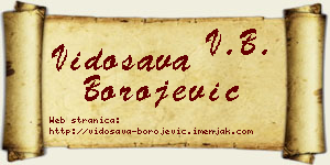 Vidosava Borojević vizit kartica